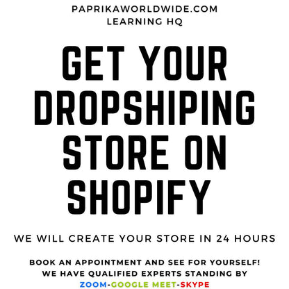 Your E-Commerce Drop shipping Store